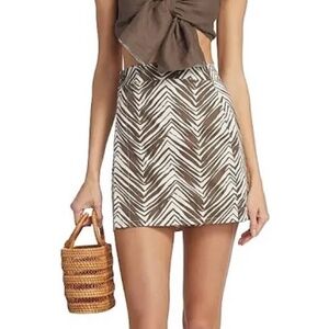 HEVRON Mauve Wrap Mini Skirt, Saks 5th Avenue, 100% cotton, XL, New With Tags!